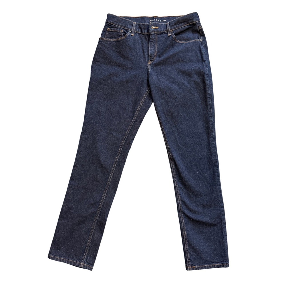 Mott & Bow Boyfriend Jeans Dark Indigo Blue Denim W30 L30 Stretch Mens Womens‎